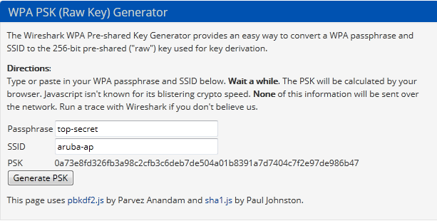 Wireshark Wpa Pre Shared Key Generator